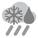 mäßger oder starker Schneeregen