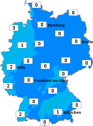 Deutschlandkarte mit kumuliertem Niederschlag am 03.02.2026