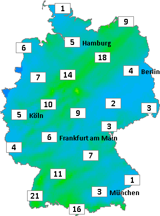 Deutschlandkarte kumuliertem Niederschlag am 08.10.2026 Deutschlandkarte mit kumuliertem Niederschlag am 08.10.2026